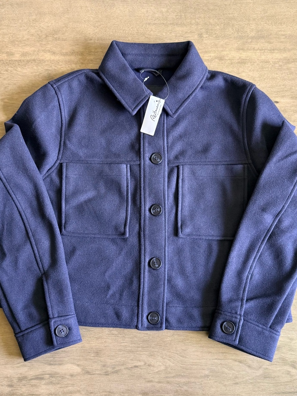 Reitmans Navy Button-Front Jacket